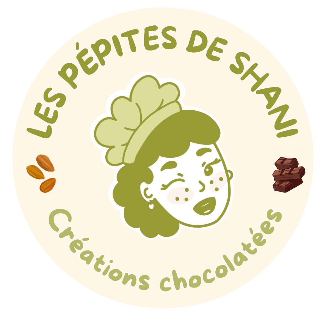 Le portrait illustré de Shani, cheveux verts et béret de chef